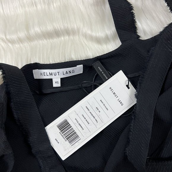 Helmut Lang Women's Size XS  Black Back Tie Jacquard Twill‎ Tank Top - Picture 7 of 12